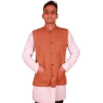 Ethnic Brown Handloom Jacket EBHJ-01